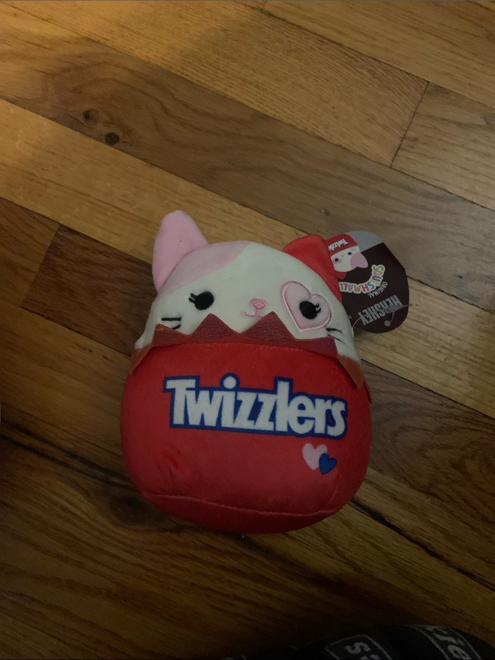 Squishmallows Red and Pink Twizzlers Plush Pillow